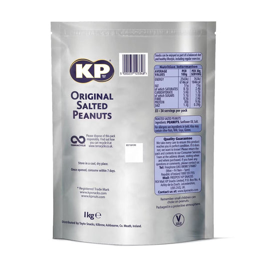 KP Salted Peanuts | Resealable Bag 1 x 1kg