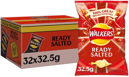 Walkers Ready Salted Crisps Pack 32's