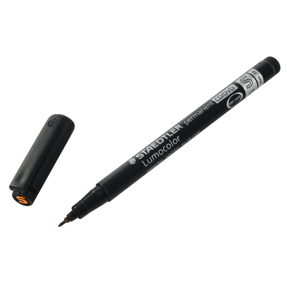 Staedtler Lumocolour CD/DVD Marker Pen Fine Black (Pack of 10) 310CDS9 - UK BUSINESS SUPPLIES