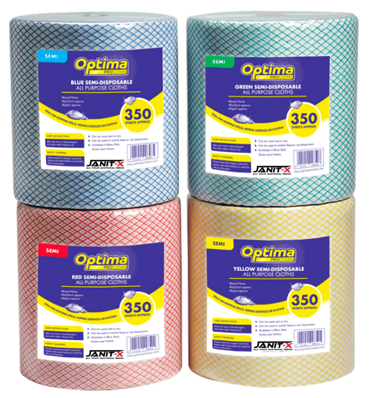 Ramon Hygiene Optima All Purpose, Non Woven Cloth Roll 350 Sheet {Yellow}