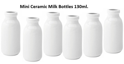 Orion Mini Ceramic Milk Bottles {130ml} Cafe Restaurant Catering Supplies
