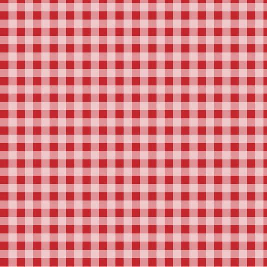 Greaseproof Red Gingham Paper 250x200mm Pack 100's