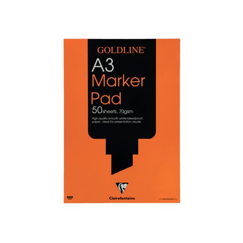 Clairefontaine Goldline 30 Sheet 70gsm Marker Pad A3 White GPB1A3
