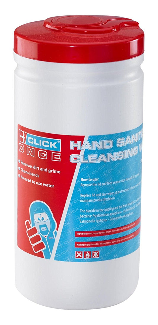 Click Once Hand Sanitising Cleansing Wipes 200's