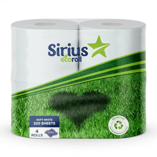 Eco Toilet Roll 2 Ply 320 Sheets 4 Rolls