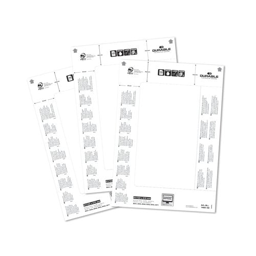 Durable Badgemaker Insert Sheets 61x210mm 150gsm White (Pack of 20) 146002