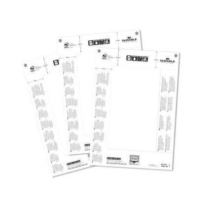 Durable Badgemaker Insert Sheets 61x210mm 150gsm White (Pack of 20) 146002
