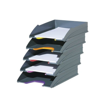 Durable Letter Tray Set of 5 VARICOLOR Anthracite Grey 770557