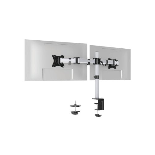 Durable Select Monitor Mount Arm for 2 Screens Up to 32 Inch with Desk Clamp Attachment 509523