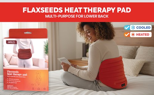 Deflecto Reusable Microwave Heating Pack Lower Back Orange DEFHP-LBW