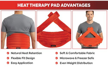 Deflecto Reusable Microwave Heating Pack Lower Back Orange DEFHP-LBW