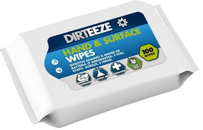 Dirteeze Hand and Surface Wet Wipes 100 Sheets