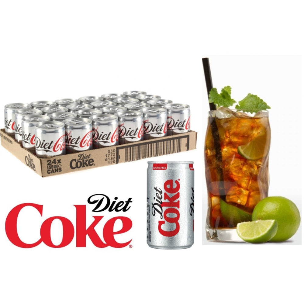 Diet Coke Mini Cans 24 x 150ml | Ideal Mixers