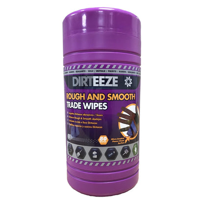 Dirteeze Trade Rough & Smooth Beaded Wipes Tub 80s