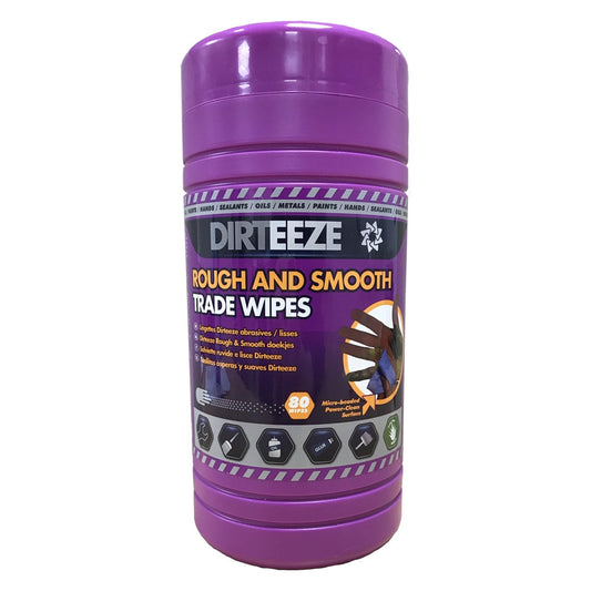 Dirteeze Trade Rough & Smooth Beaded Wipes Tub 80s