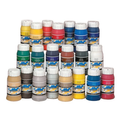 Daler-Rowney System 3 Acrylic Paint 500ml Cerulean Blue 500ST3CRB