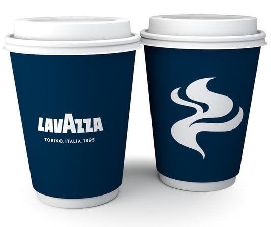 12oz Blue & White Double Walled Lavazza Paper Cups 25's