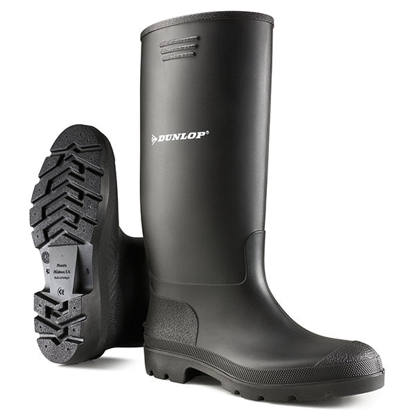 Dunlop Standard Wellies in Black 100% Waterproof {Pricemastor Range} {All Sizes}