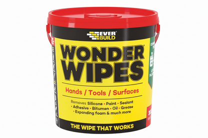 Everbuild Multi Use Wonder Wipes 300 Wipes | Cleans hands, tools and surfaces.