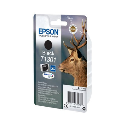 Epson T1301 Stag DURABrite Ultra Ink Cartridge Black C13T13014012