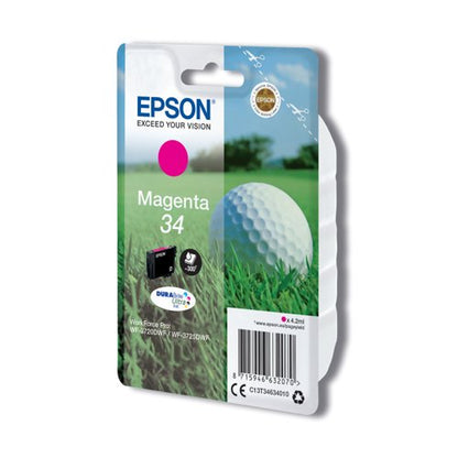 Epson 34 Golf Ball DURABrite Ultra Ink Cartridge Magenta C13T34634010