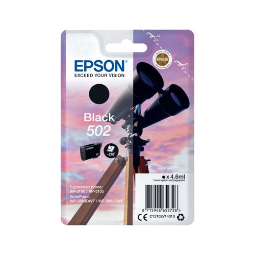 Epson 502 Binoculars Ink Cartridge Black C13T02V14010