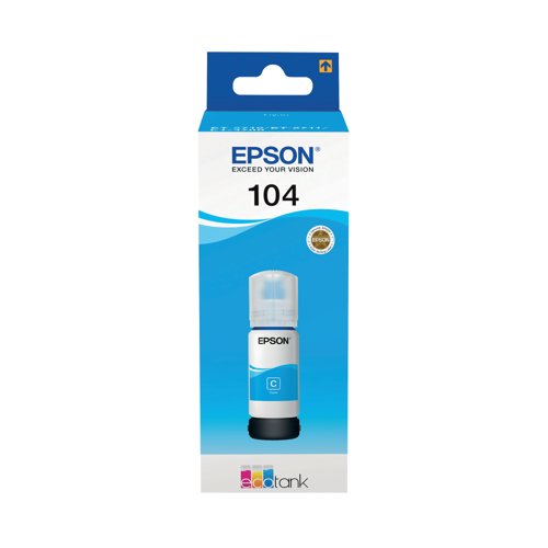 Epson 104 EcoTank Ink Bottle Cyan C13T00P240