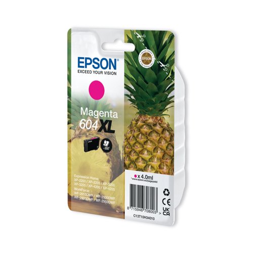 Epson 604XL Pineapple Ink Cartridge High Yield Magenta C13T10H34010