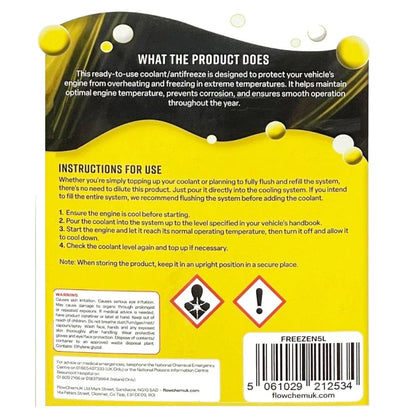 Flow Chemicals Ready To Use Anti-freeze Engine Coolant | 1 x 5L
