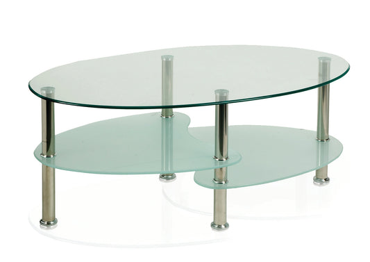 Berlin Coffee Table With Chrome Legs And Shelves FR000001