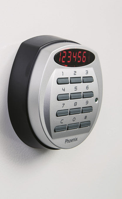 Phoenix Vertical Fire File 4 Drawer Filing Cabinet Electronic Lock White FS2254E