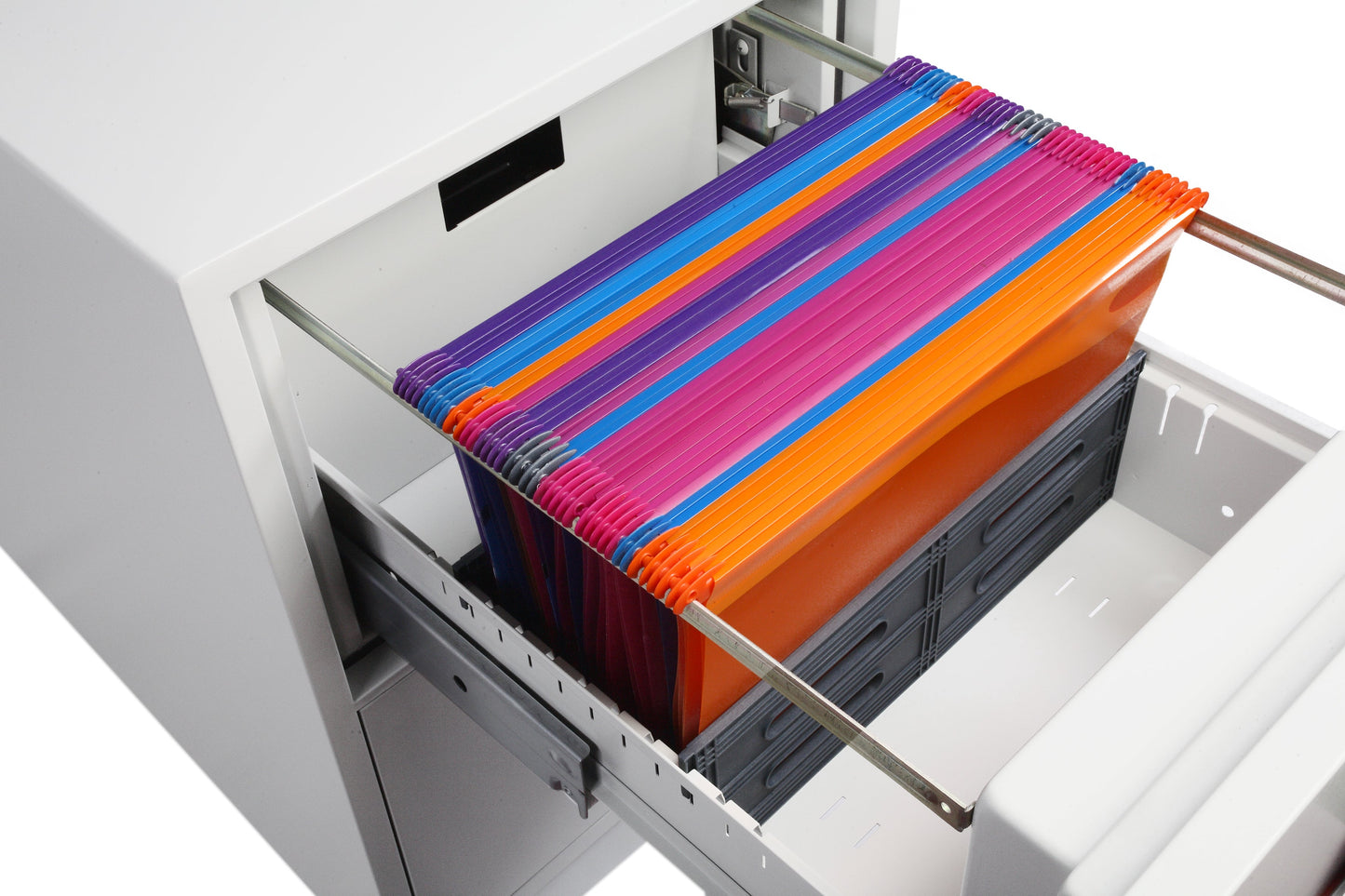 Phoenix Vertical Fire File 4 Drawer Filing Cabinet Electronic Lock White FS2254E