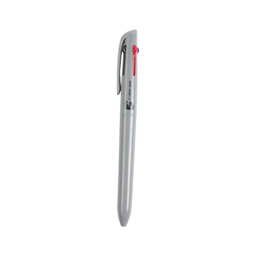 5 Star 4 Colour Ballpoint Pen Grey Barrel Black/Blue/Red/Green (Pack of 12) FS667979