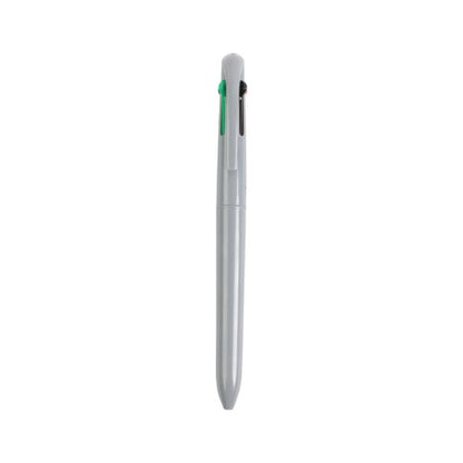 5 Star 4 Colour Ballpoint Pen Grey Barrel Black/Blue/Red/Green (Pack of 12) FS667979