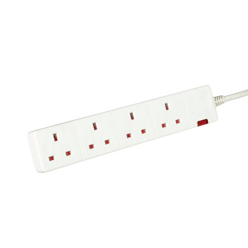5 Star 4-Way Extension Lead 13 Amp 2m White FS668147