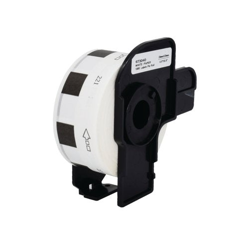 Five Star Non-OEM Replacement for Brother DK-11221 Black on White 23mm x 23mm 1000/Roll FS673040