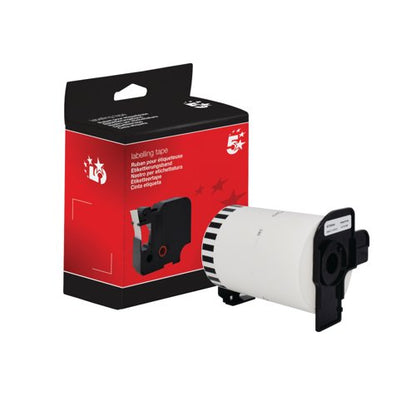 Five Star Non-OEM Replacement for Brother DK-22246 Black on White 103mm x 30.48m FS673044