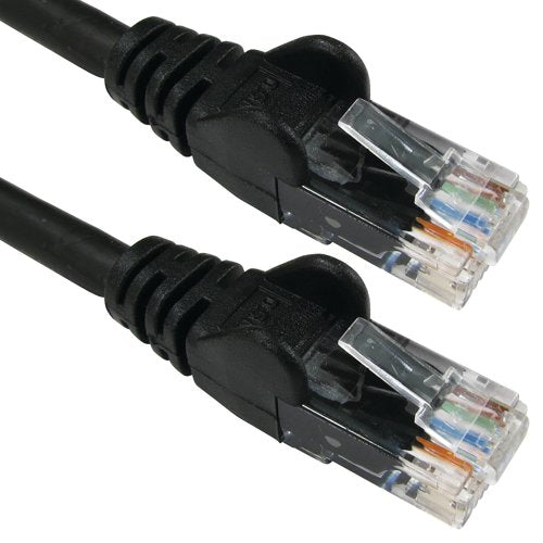 5 Star RJ45 Cable LSOH Moulded Network Cable Cat6 Black 2m FS676211