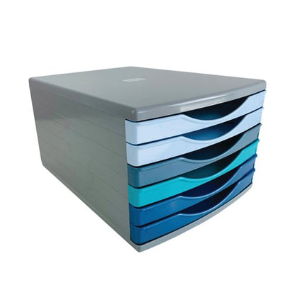 5 Star 6 Drawer Tower 180mm 6x30mm Cool Breeze/Grey FS676750