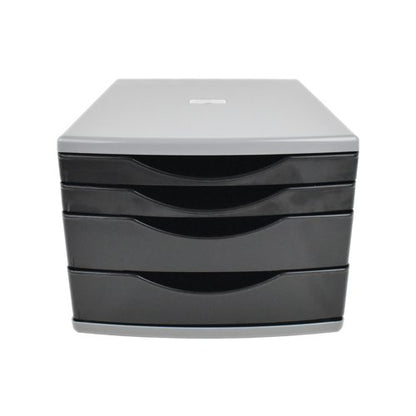 5 Star 4 Drawer Tower 180mm 2x30mm 2x60mm Classic Black/Grey FS676762