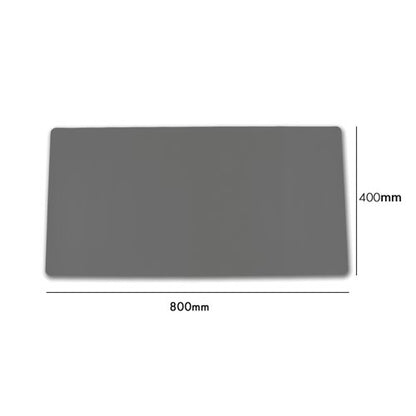 5 Star Double Sided Heat-Resistant Desk Mat 800x400mm Faux Leather Grey/White