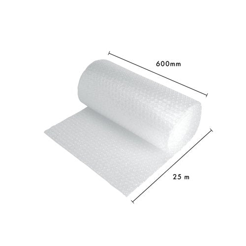5 Star Bubble Wrap Roll Small Bubble 600mmx25m Clear FS678807