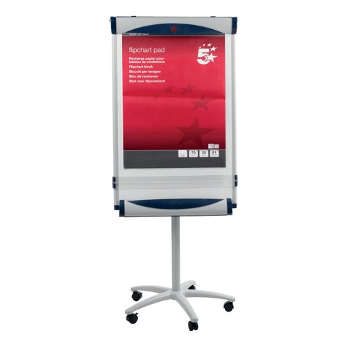 5 Star Executive Mobile Magnetic Easel fits A1 and Euro Pads Height Adjustable 906691