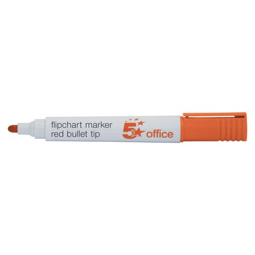 5 Star Flipchart Marker Bullet Tip Water-based 2mm Line Wallet Assorted (Pack of 4) 909922