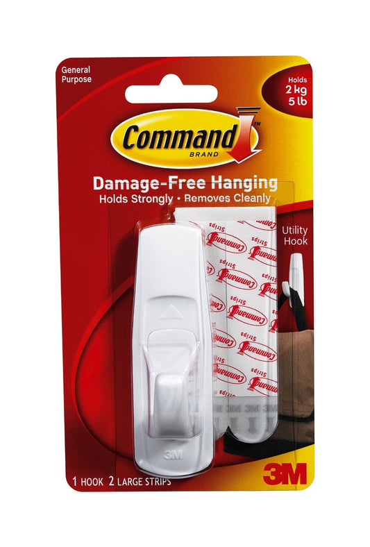 3M Command Adhesive Hook Large White 17003 - 7100134221