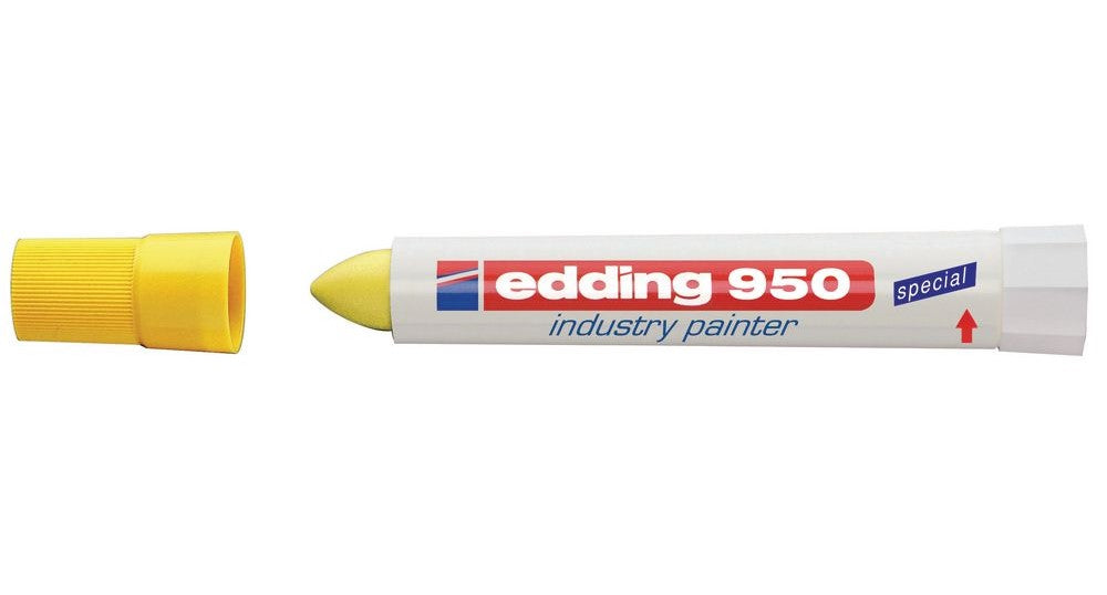 edding 950 Industry Painter Permanent Marker Bullet Tip 10mm Line Yellow (Pack 10) - 4-95005
