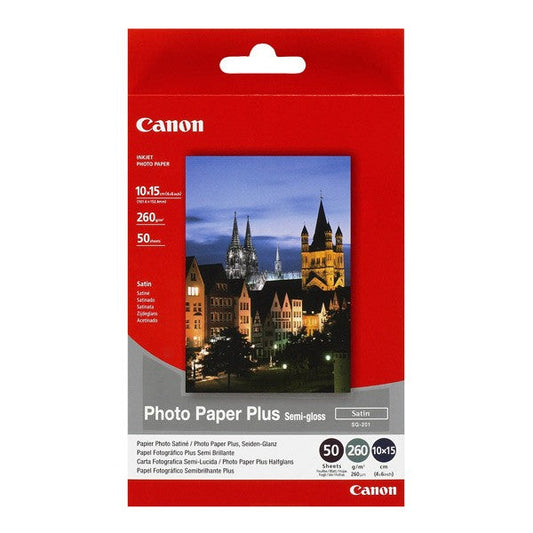 Canon SG-201 Semi Glossy Photo Paper 10 x 15cm 50 Sheets - 1686B015