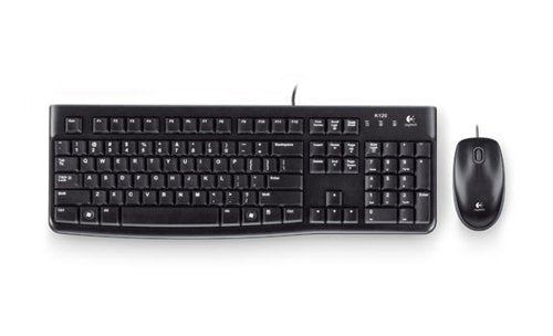 Logitech Black Mk120 Wired Keyboard And Mouse Set 920-002552