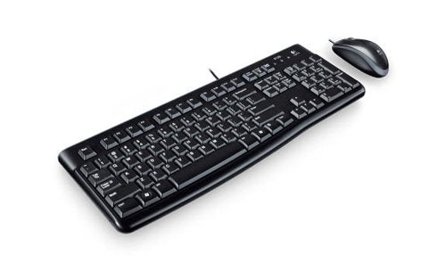 Logitech Black Mk120 Wired Keyboard And Mouse Set 920-002552