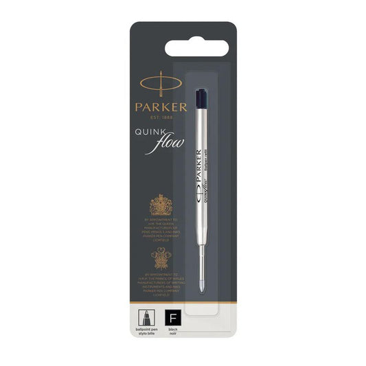 Parker Quink Flow Ballpoint Refill for Ballpoint Pens Fine Black (Single Refill) - 1950367